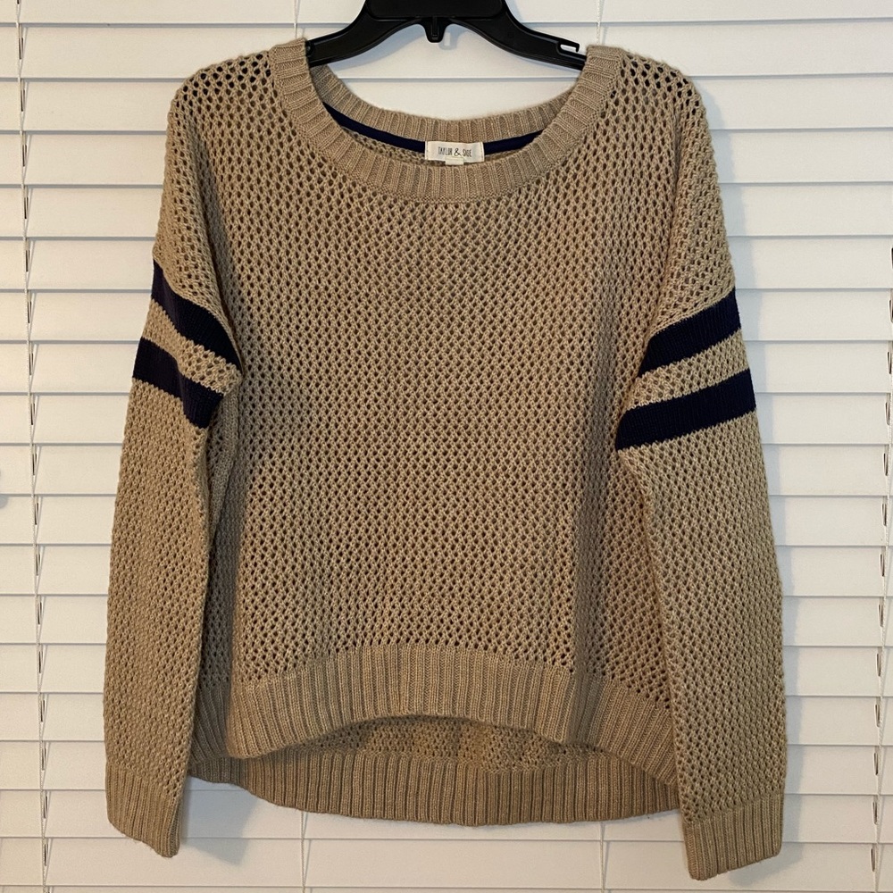 Woven Tan Sweater